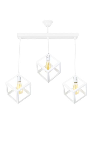 Lambadar Rustic Retro Model Geometric Pendant Lamp Metal Cube Chandelier