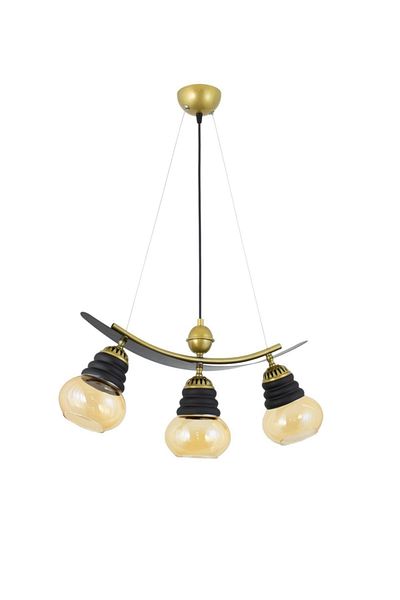 Lambadar Triple Modern Style Boat Model Metal Glass Pendant Lamp Chandelier