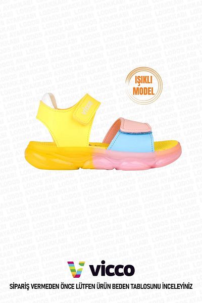 Vicco Laura Lighted Children's Sandals 321.P24Y.223