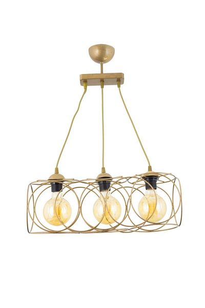 Lambadar Modern Sports Round Geometric Single Antique Metal Pendant Lamp Chandelier