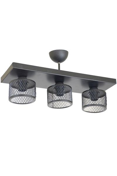 Lambadar Triple Cage Model Modern Plafonier Chandelier