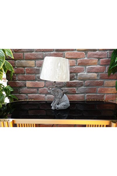 LUCEA 80736-08-T01-A LAFESTA 08 FİGİRLÜ FİL MASA LAMBASI GRİ 1XE27 (AMPUL DAHİL DEĞİLDİR)