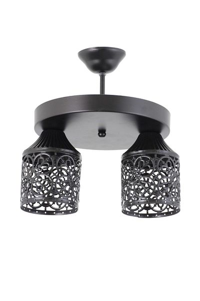 Lambadar Double Sports Model Modern Retro Rustic Chandelier Without Glass