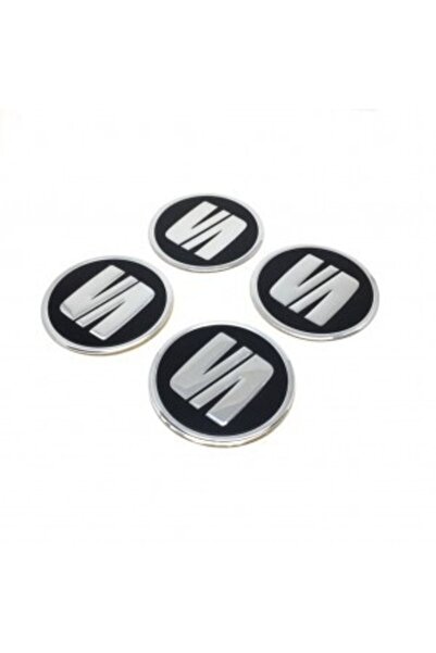 OEM Seat Alüminyum Yapıştırma Jant Göbeği Siyah 4 Lü 60mm Seatyn