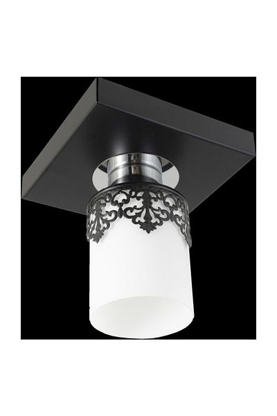 Lambadar Single Modern Sports Model Square Tray Crowned Black Chandelier
