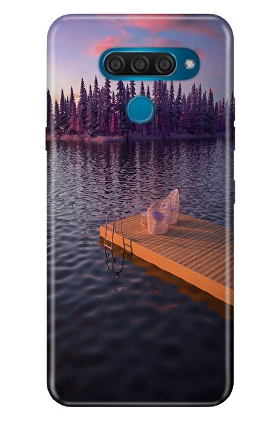 LG Q60 Kılıf Resimli Desenli Silikon Romantik Rıhtım