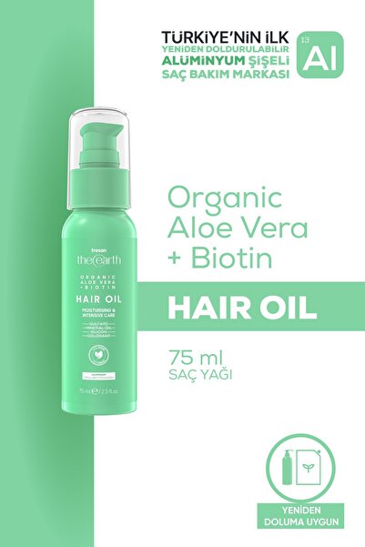 Tresan The Earth Organic Aloe Vera +biotin Saç Yağı 75 Ml