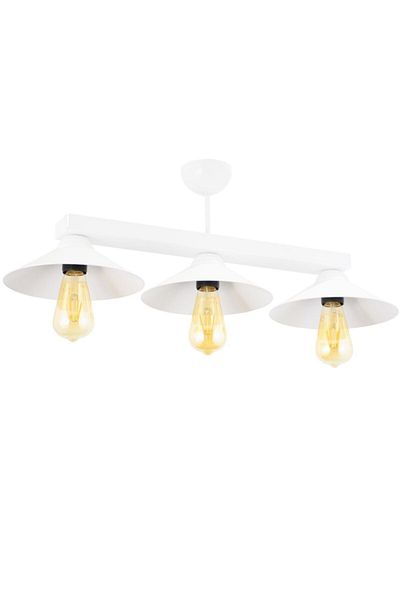 Lambadar Retro Rustic Model Metal Single White Profonyer Chandelier