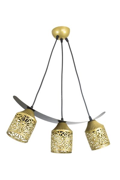 Lambadar Single Paparta Motif Boat Model Style Pendant Lamp Chandelier