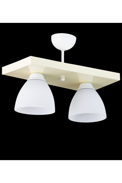 Lambadar Triple Rectangular Cream Sports Model Modern Chandelier