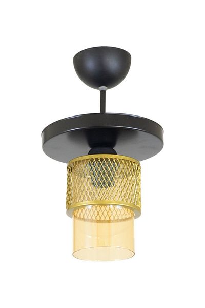 Lambadar Double Honey Glass Cage Model Modern Plafonier Chandelier