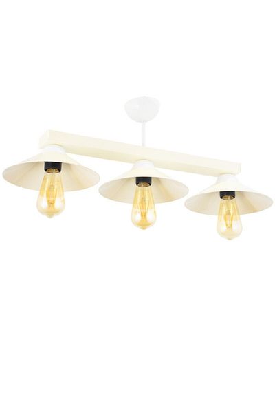 Lambadar Retro Rustic Model Metal Single Cream Profonyer Chandelier