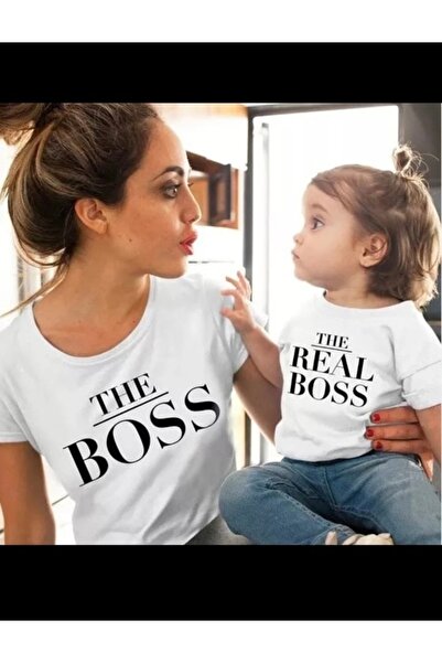 Frisson Τυπωμένο Unisex μπλουζάκι Boss για μαμά και κόρη