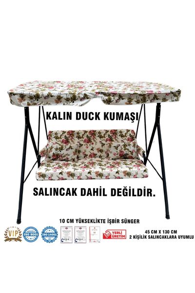 Vip Home Concept Lüks DUCK Vip Salıncak Minder Seti 10 CM Süngerli Tenteli Sa...
