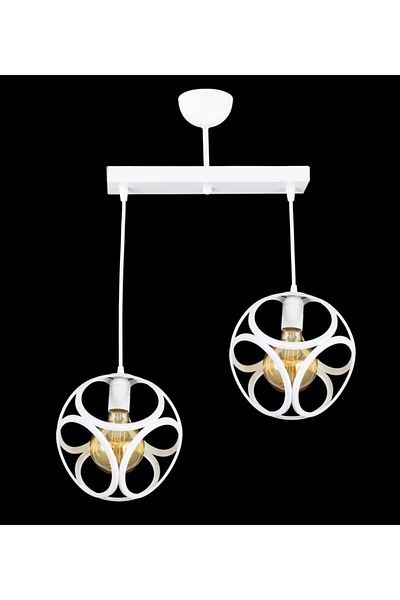 Lambadar Double Modern Circle Cube Model Pendant Lamp Chandelier