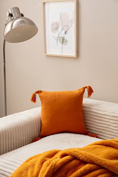 SWITA Home Design Μονό Διακοσμητικό Ριχτάρι Μαξιλαροθήκη Μουστάρδα