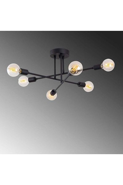 Lambadar Six-Piece Acrobat Cross Model Plafonier Ceiling Mounted Octopus Chandelier