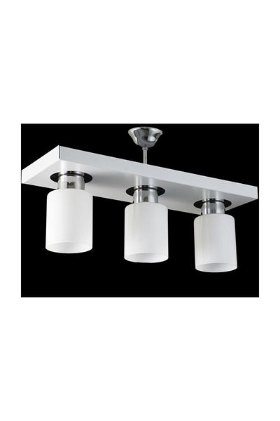 Lambadar Triple Modern Sports Model Rectangular Tray White Chandelier
