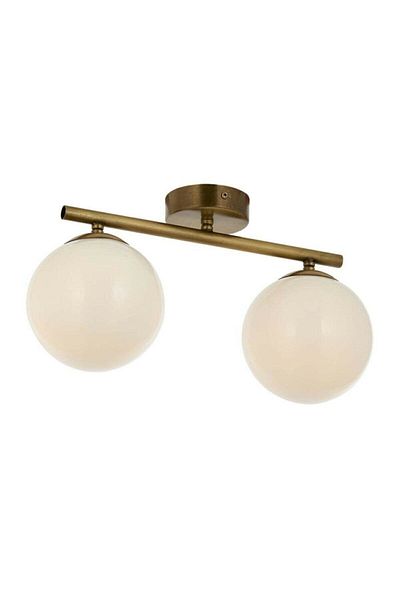 Lambadar Sport Plafonier Model Modern Glop White Glass Double Chandelier