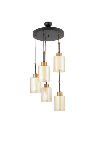 Lambadar Triple Round Double Glass Modern Sports Model Pendant Lamp Chandelier