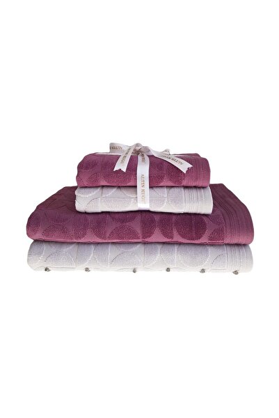 Özdilek طقم مناشف حمام دائري - رمادي برقوق