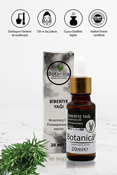 botanica Biberiye Yağı - Rosmarinus Officinalis - ( Saç Ve Cilt Bakımı ) Arom...