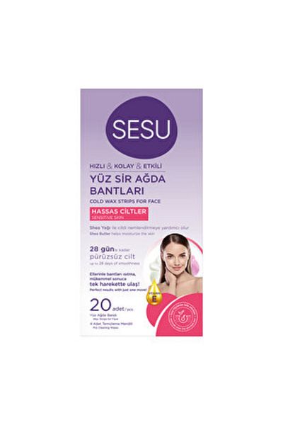 Sesu Pink Shea 20-Piece Sensitive Skin Face Waxing Strip - 1 PCS