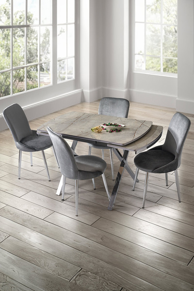 Eymense Safir 4 Sandalyeli Açılır Mutfak Masa Takımı