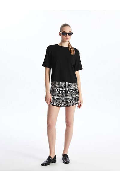 LC Waikiki Comfortable Pattern Patterned Women's Skirt with Elastic Waist