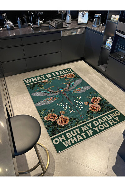Rugs Modern Halı Patterned Modern Decorative Washable Carpet with Flying Butt...