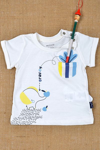 gees 6-24 Months Summer Shorts Set - 100% Cotton, Elephant Themed and Pocket