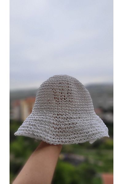 FRESCO SCARFS Ψάθινο γυναικείο καπέλο πλεξίματος Bucket