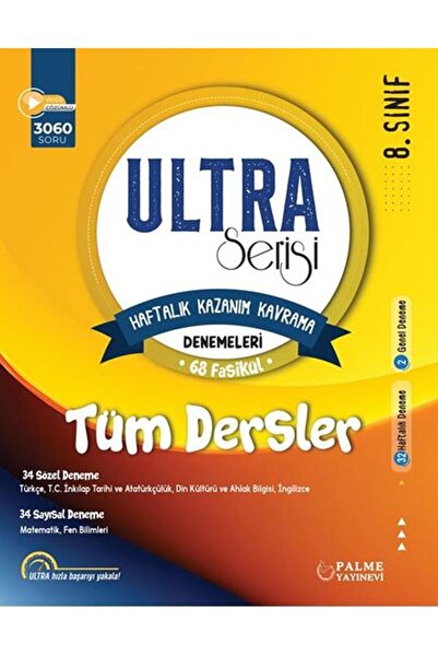 Palme Yayınevi Palme Yayıncılık 8. Sınıf Ultra Kazanım Kavrama Denemeleri 68 ...