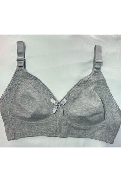Kuryıldız Sutien pentru femei din bumbac pieptănat gri - fără sârmă, fără susținere