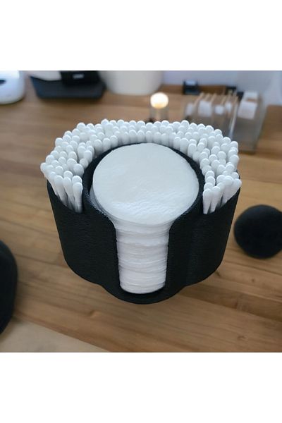 Maflen Makeup Removal Cotton and Cotton Swab Set - Organizer Box