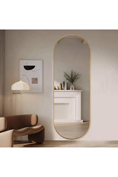 ant home Model Alfa Dekoratif Ayna Boy Aynası Mdf 180cm X 62 Cm Elips Ayna