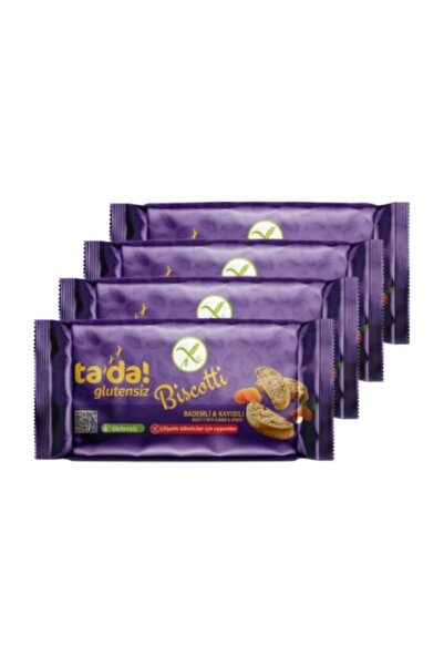 Tada Glutensiz Gluten Free Bademli Kayısılı Bıscotti 110 Gr (4 Adet)