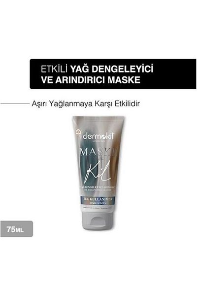 Dermokil 75 Ml X 3 Pieces Face Clay Mask - Oil Balancing and Purifying