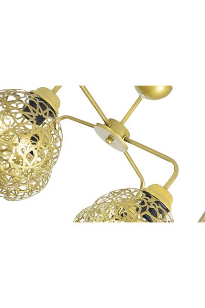 Lambadar Quadruple Seljuk Model Modern Gold Plafonier Chandelier