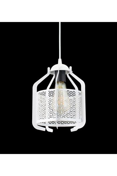 Lambadar Kulliye Motif White Wrought Iron Model Modern Pendant Lamp Chandelier