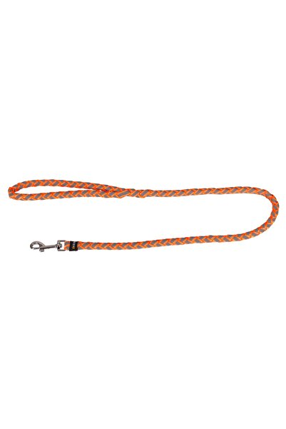 KERBL Dog Leash Reflective Maxi Safe 100 Cm, 12 mm [Grey-Orange]