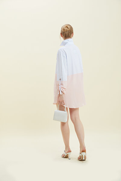 VERDA Смугаста бавовняна туніка - з деталями у вигляді пташиного ока, двоколірна