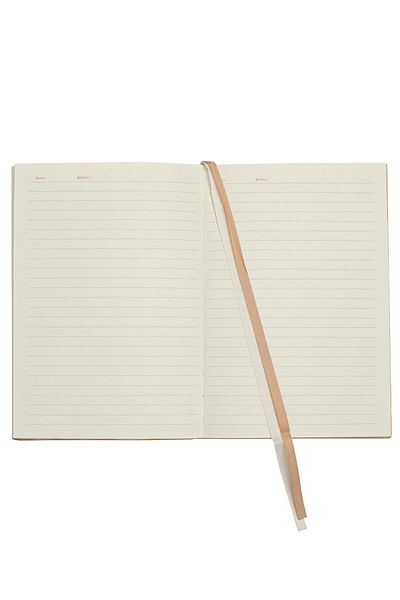 Victoria's Journals Smyth Beige Striped Flexible Cover Notebook - 14x20 cm