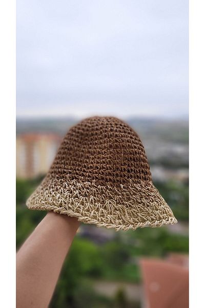 FRESCO SCARFS Ψάθινο γυναικείο καπέλο πλεξίματος Bucket
