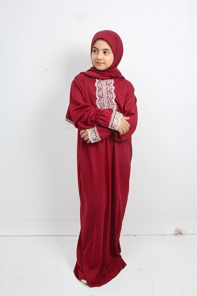 Kutay Collection Young Girl Ruched Prayer Dress