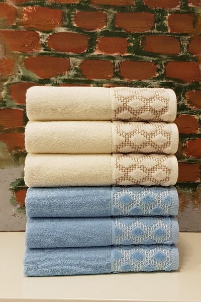 Özdilek Πετσέτα Aqua Drt 6 τεμαχίων Cream Blue