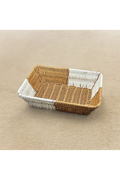 YzHome Wicker Serving Serving Basket Organizer - Medium Size Rectangular, 27*20cm Bread Bowl