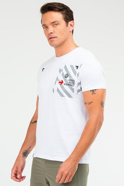 speedlife Ανδρικό μπλουζάκι Crew Neck Λευκό 100% βαμβάκι - κοντομάνικο