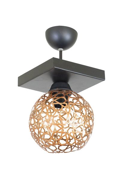 Lambadar Seljuk Ball Motif Star Wrought Iron Model Retro Rustic Plafonier Chandelier