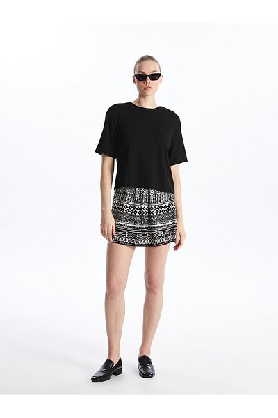 LC Waikiki Comfortable Pattern Patterned Women's Skirt with Elastic Waist